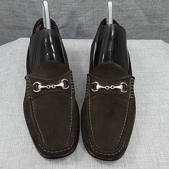 Loake brown suede horse bit loafer slip-on men\'s 9.5 main image 6
